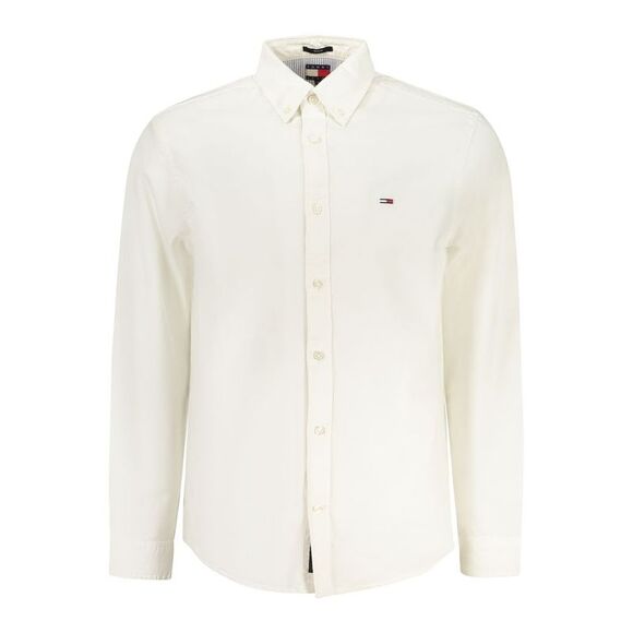 Tommy Hilfiger White Cotton Men Men's Shirt